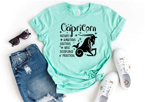 Capricorn Shirt Zodiac Sign Tshirt Capricorn Zodiac Etsy