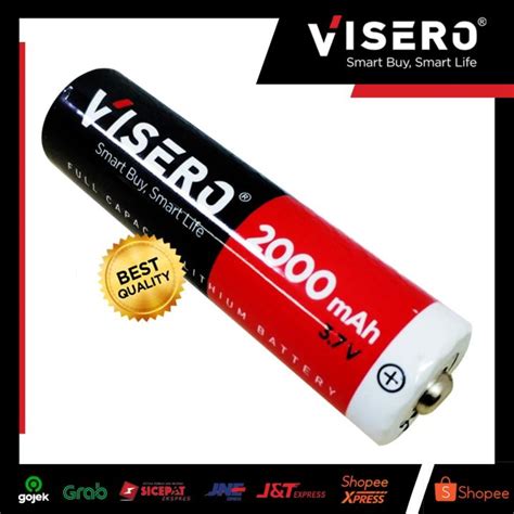 Baterai Battery Lithium Full Kapasitas V Kepala Mah Visero