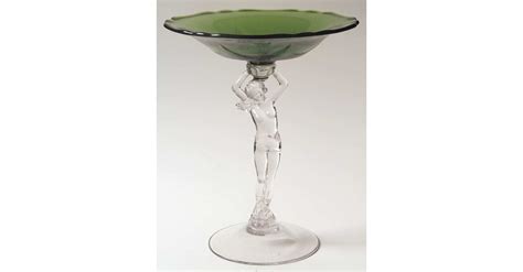 Nude Stems All Colors Variations Forest Green X Flared Compote By Cambridge