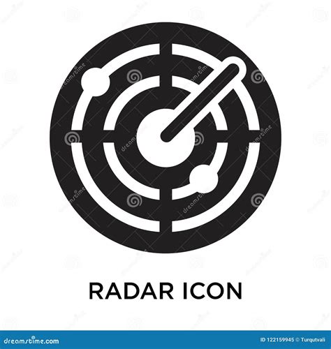 Radar Icon Vector Sign And Symbol Isolated On White Background Stock