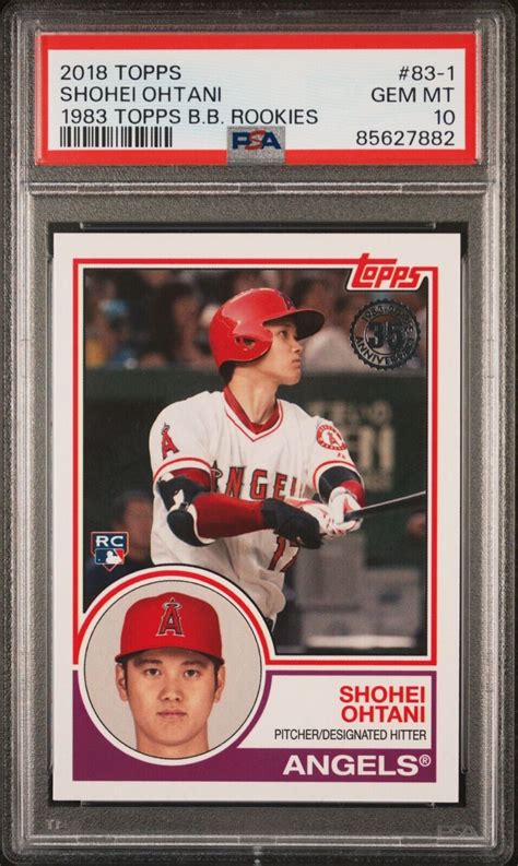 Topps Shohei Ohtani Rookie Psa Gem Mint Rc Baseball