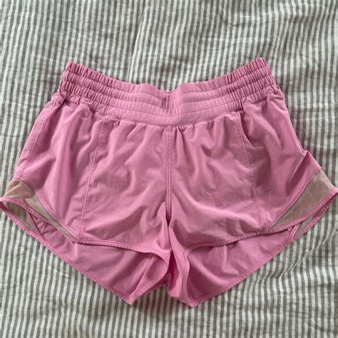 Pink Lululemon Hotty Hot Hi Rise Inch Shorts Depop