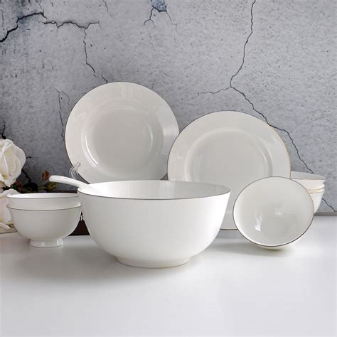 China Factory Wholesale Fine White Dinnerware Set Commercial Dinner