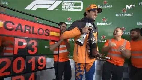 As Fue La Extra A Celebraci N De Carlos Sainz De Su Primer Podio Tras