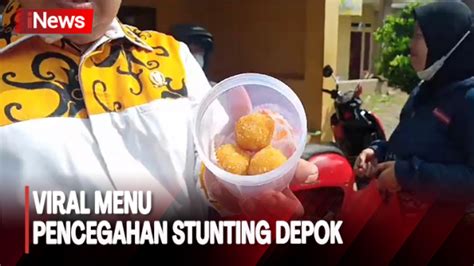 Menu Pencegahan Stunting Hanya Nasi Dan Tahu Kadinkes Kota Depok