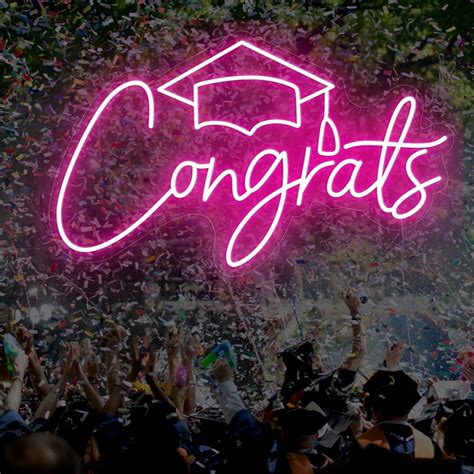 Congrats Neon Sign Custom Graduation Gifts Neon Light Wall Decor Neon