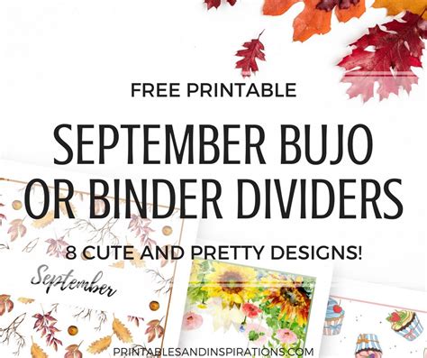 Free September Binder Cover (Bullet Journal Themes)! - Printables and ...