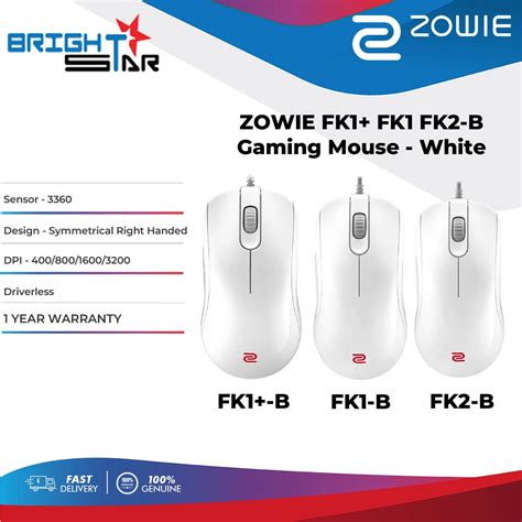 Zowie Fk1 B Fk1 B Fk2 B Gaming Mouse White Lazada