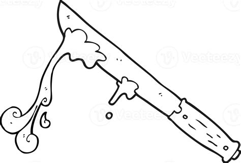 Hand Drawn Black And White Cartoon Butter Knife 45176934 Png