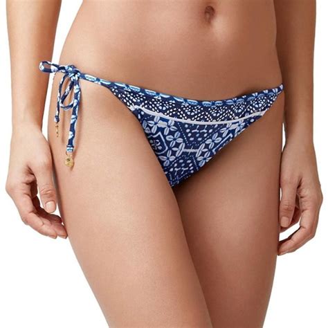 Tommy Bahama Swim Tommy Bahama Indigo Cowrie Diamonds Reversible String Bikini Bottom In