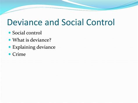 PPT Deviance And Social Control PowerPoint Presentation Free