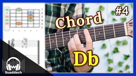 Acorde Db en Guitarra Cómo tocar el acorde Re bemol Mayor YouTube