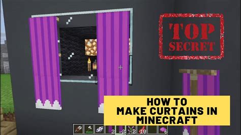 How To Make Curtains In Minecraft You