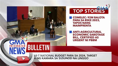 P5 768 T National Budget Para Sa 2024 Target Ipasa Ng Kamara GMA