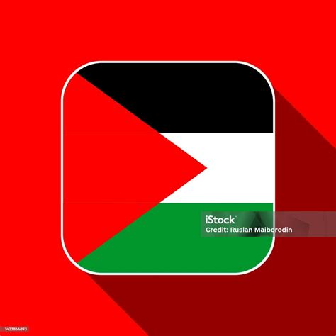 Palestine Flag Official Colors Vector Illustration Stock Illustration ...