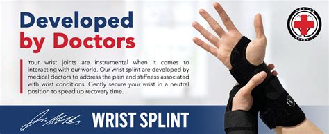 Doctor Developed Carpal Tunnel Night Wrist Brace And Wrist Support Single With Splint And Doctor