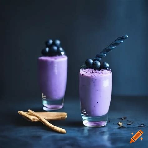 Blueberry Bliss Smoothie Made With Blueberries Oat Milk Banana And