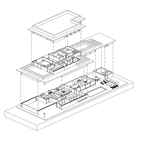 Diagrama explodido para entendimento da relação da planta baixa a