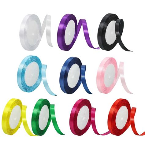 JOLIXIEYE Ribbons Roll For Gift Wrapping 10pcs 1cm Width 22m Length