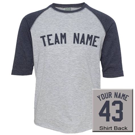 Custom Youth Baseball / Softball / Sports Shirts With PERSONALIZED Team ...