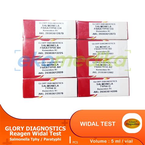 Jual Reagen Widal Salmonella Test Typhi Satuan Vial Glory Diagnostics