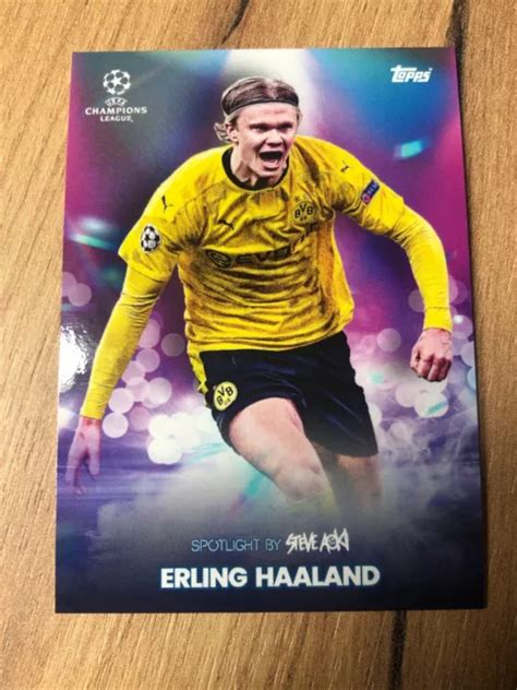 TOPPS STEVE AOKI Uefa Champions League 2021 Erling Haaland Bvb Base