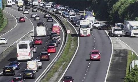 M4 Traffic Delays On Motorway Near Swansea After Horrific Car Crash