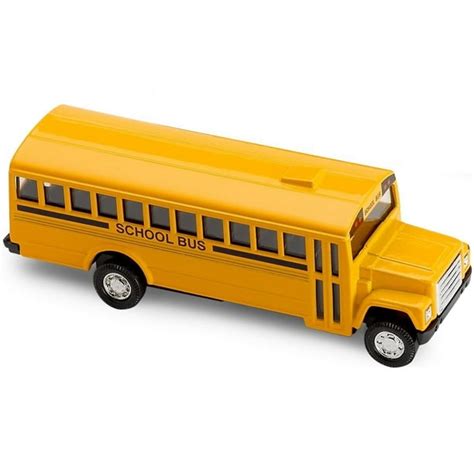 Diecast Friction School Bus - Pull Back 5 Inches Long Metal School Bus ...