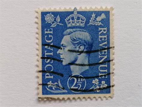 Briefmarke Gro Britannien England King Georg Vi D A