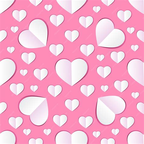 Premium Vector Seamless Pattern With Red Hearts Packaging Fabric