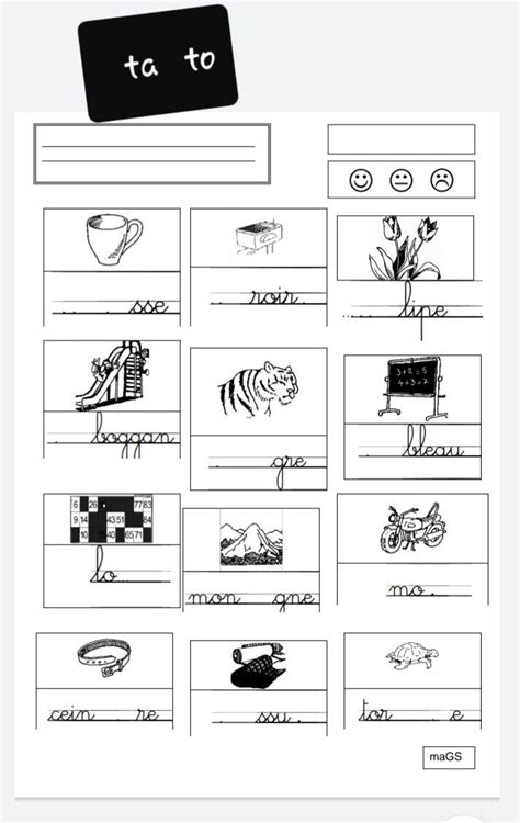 Syllabes Ta To Méthode de lecture Activités de lettres Lecture en