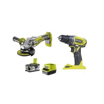 Pack Ryobi Perceuse Visseuse 18V One Plus R18DD2 0 Meuleuse D