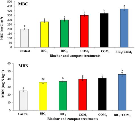 Effect Of Biochar And Compost On Soil Microbial Biomass Carbon Mbc