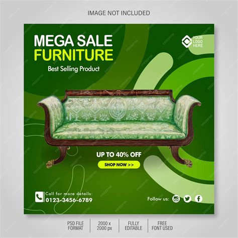 Premium Psd Furniture Social Media Post Banner Template