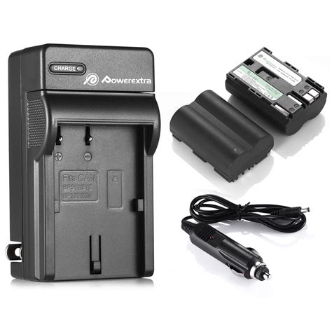 Powerextra 2 Pack 74v Bp 511 Bp 511a Batteries Battery Charger For Canon Eos 5d 10d 20d 30d