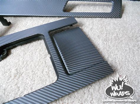 BMW e60 M5 Vvivid Vinyl 4D True R gunmetal CF interior trim vinyl wrap ...