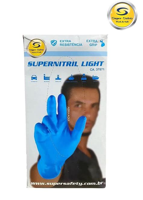 Luva Super Nitril Light Ca Super Safety Nitr Lica Sem Talco