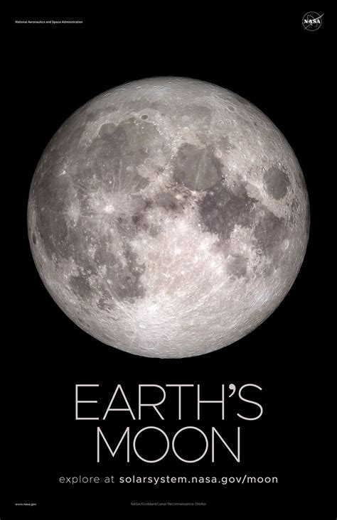 Earth's Moon Poster - Version A - NASA Science | Nasa solar system, Solar system exploration ...