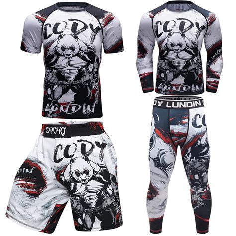 Mma T Shirts Pants Men Boxing Shorts Rashguard Mma Kickboxing Sets Muay