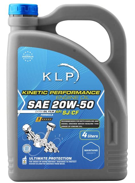 KLP Autoparts KINETIC PERFORMANCE ENGINE OIL SAE 20W 50 API SJ CF 4