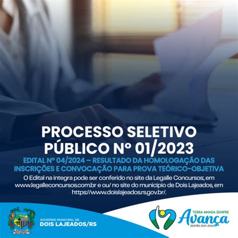 PROCESSO SELETIVO PÚBLICO Nº 01 2023 EDITAL Nº 04 2024 Notícias