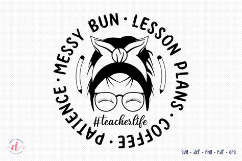 Messy Bun Quotes SVG Design Graphic by CraftlabSVG · Creative Fabrica