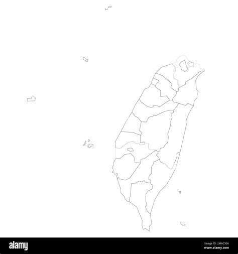 Taiwan Political Map Of Administrative Divisions Provinces And