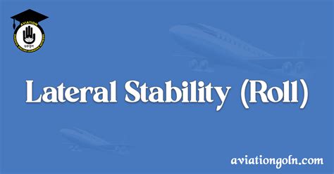 Lateral Stability Roll Principles Of Stability And Control