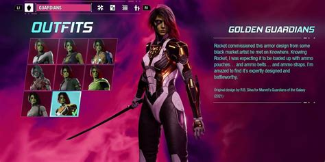 Guardians Of The Galaxy All Gamora Outfits And Where To Find Them