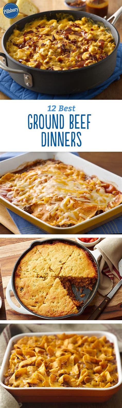 The Steps To Make Ground Beef Dinner In A Casserole Dish With Cheese On Top