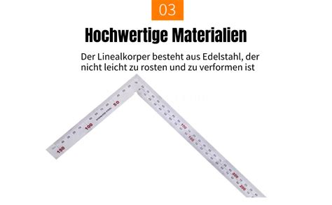 Oumefar L Shaped Framing Square Stainless Steel Degree Right Angle