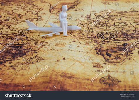 Model Plane Figurine On World Map Stock Photo Edit Now 1657655086