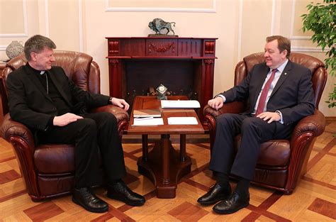 Minister Of Foreign Affairs Of Belarus S Aleinik Meets The Apostolic