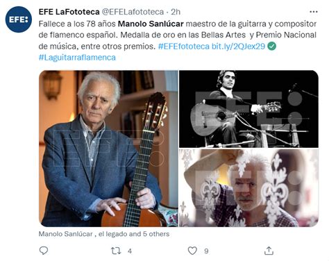 Muere guitarrista Manolo Sanlúcar Fallece a los 78 años de edad